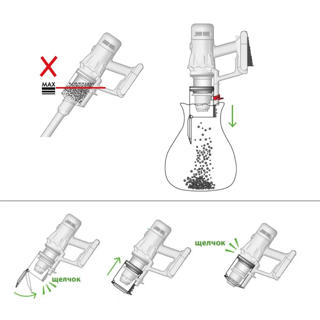 Опустошение контейнера
