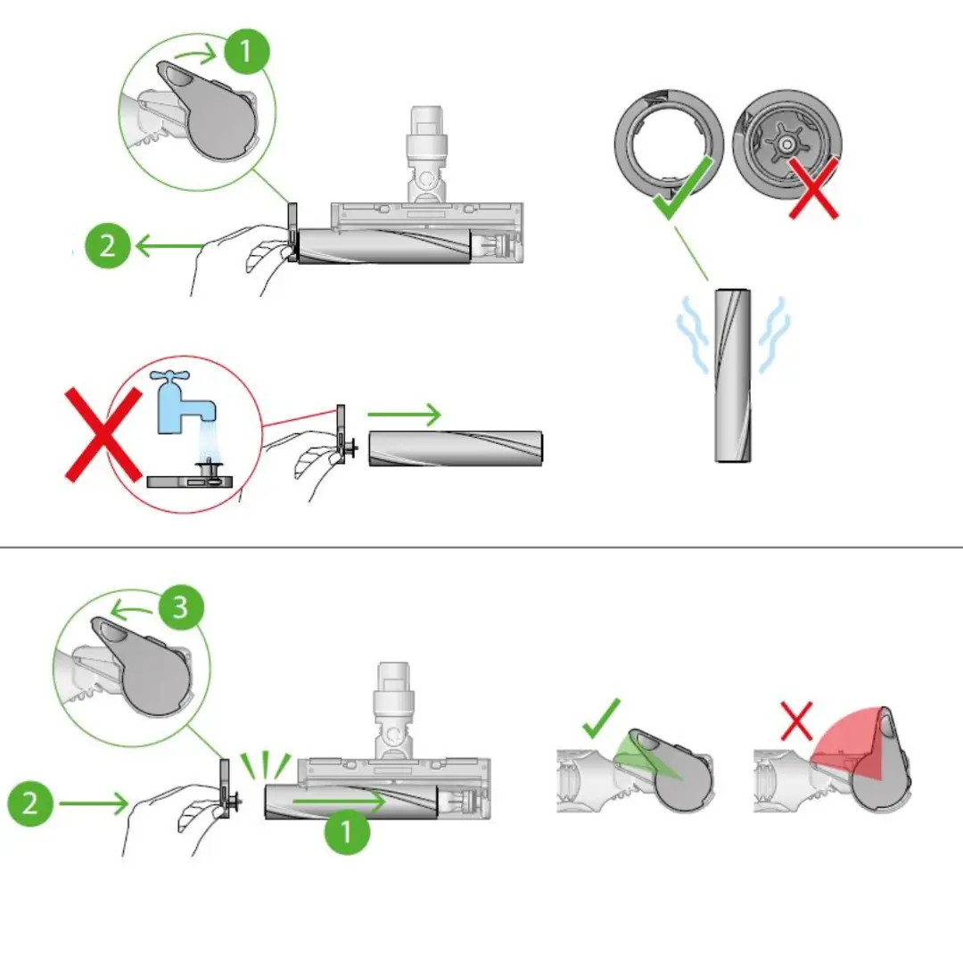 Промывка валика насадки Laser Slim Fluffy