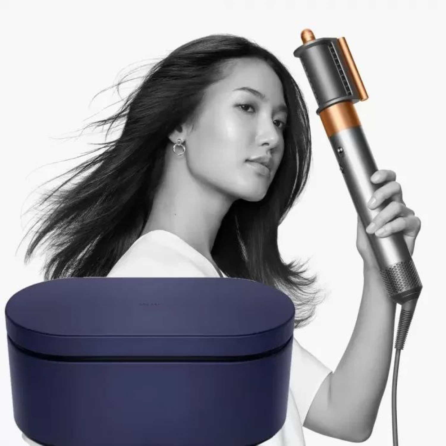 Стайлер Dyson Airwrap HS05 с длинными насадками, медный/никель голубой ...