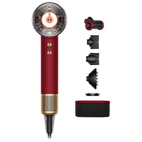 Фен Dyson Supersonic HD16 Nural красный бархат/золото с чехлом
